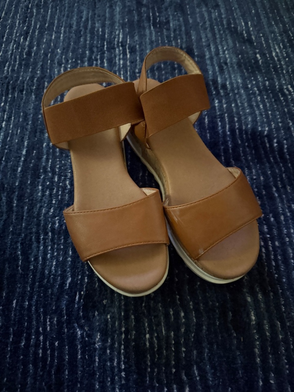 Women’s Brown Elastic Strap Sandals